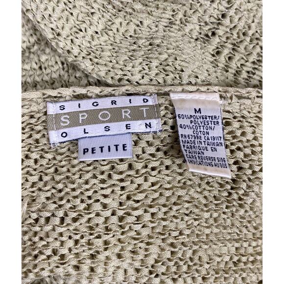 Sigurd Olsen Sport Petite Women’s Moss Green Button Up Cardigan Sweater Size PM - Picture 7 of 8